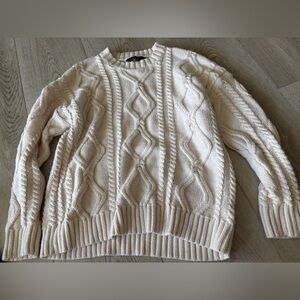 Cable Knit Cream Sweater brand new